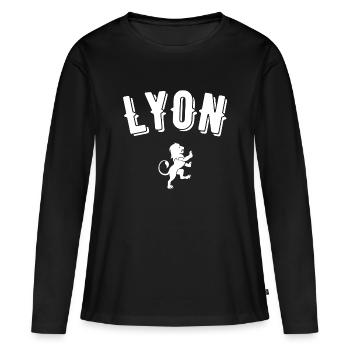 Lyon - T-shirt manches longues Premium bio Femme - noir - Devant - Julia (174cm)