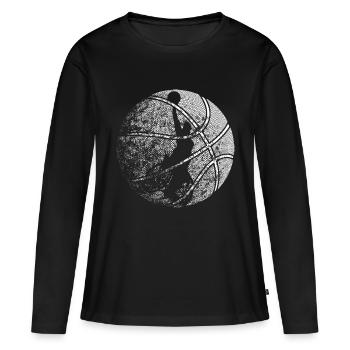 Basketball en fauteuil roulant - T-shirt manches longues Premium bio Femme - noir - Devant - Julia (174cm)