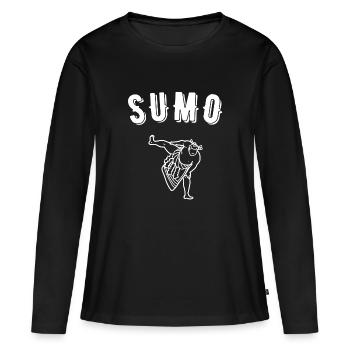 sumo - T-shirt manches longues Premium bio Femme - noir - Devant - Julia (174cm)