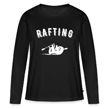 rafting - T-shirt manches longues Premium bio Femme - noir - Devant - Julia (174cm)