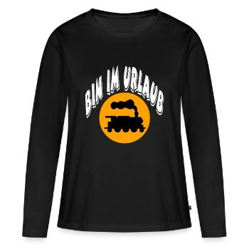 Eisenbahn - Frauen Premium Bio Langarmshirt - Schwarz - Vorne - Julia (174cm)