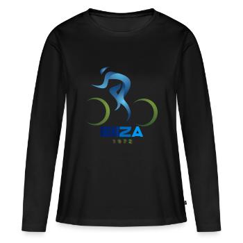 Ibiza - Frauen Premium Bio Langarmshirt - Schwarz - Vorne - Julia (174cm)