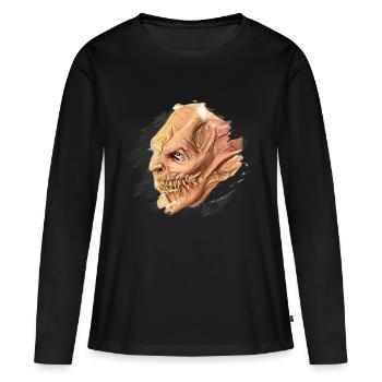 Krampus Percht Devil 2318 - T-shirt manches longues Premium bio Femme - noir - Devant - Julia (174cm)