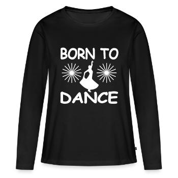 Danser - T-shirt manches longues Premium bio Femme - noir - Devant - Julia (174cm)