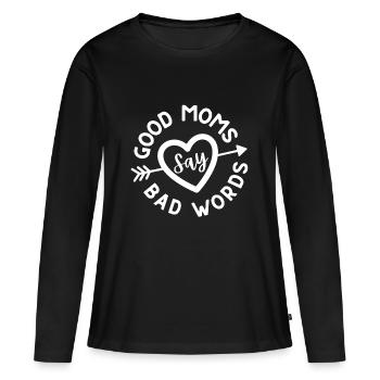 Les bonnes mamans disent de gros mots. Belles citations disant pour - T-shirt manches longues Premium bio Femme - noir - Devant - Julia (174cm)