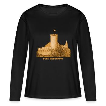 Château de Biedenkopf Château de Hesse un monument - T-shirt manches longues Premium bio Femme - noir - Devant - Julia (174cm)