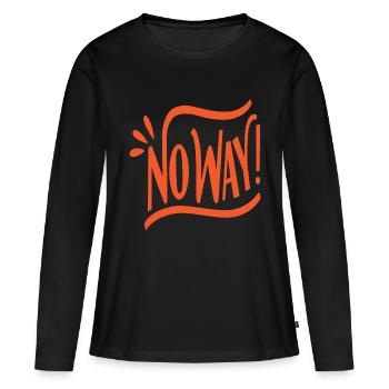 Pas question! - T-shirt manches longues Premium bio Femme - noir - Devant - Julia (174cm)