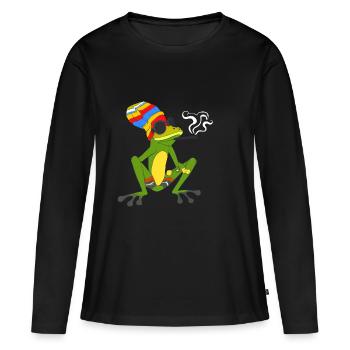 Root - Frog - Women's Premium Organic Long Sleeve Shirt - black - Front - Julia (174cm)