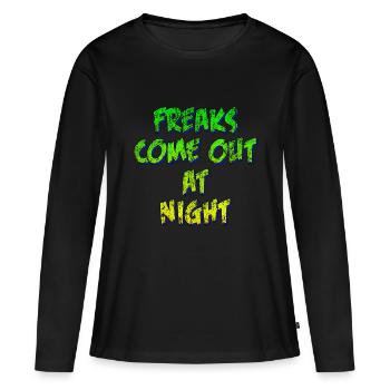 Les freaks sortent au Night grunge - T-shirt manches longues Premium bio Femme - noir - Devant - Julia (174cm)