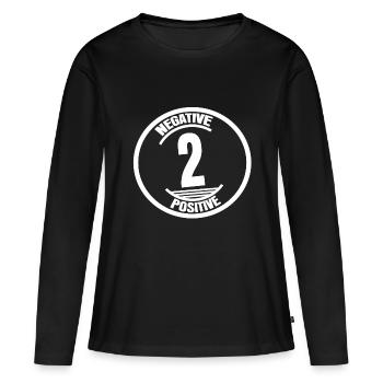 Négatif 2 Positif - T-shirt manches longues Premium bio Femme - noir - Devant - Julia (174cm)