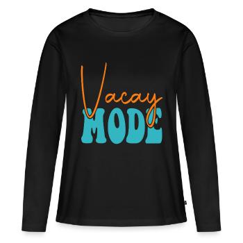 Vacay Mode - Frauen Premium Bio Langarmshirt - Schwarz - Vorne - Julia (174cm)