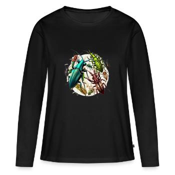 Sekten-Treff - Frauen Premium Bio Langarmshirt - Schwarz - Vorne - Julia (174cm)