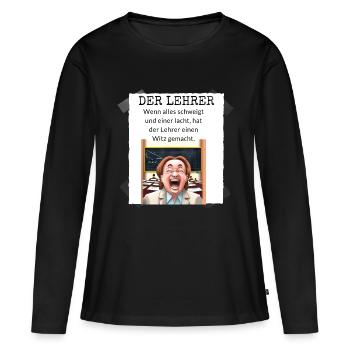 Leher witz - Frauen Premium Bio Langarmshirt - Schwarz - Vorne - Julia (174cm)