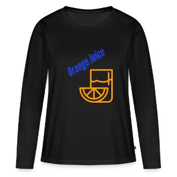 Jus d’orange Verre Orange - T-shirt manches longues Premium bio Femme - noir - Devant - Julia (174cm)