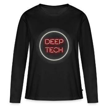 DEEP TECH - Women's Premium Organic Long Sleeve Shirt - black - Front - Julia (174cm)