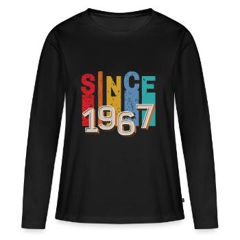 Since 1967 retro - T-shirt manches longues Premium bio Femme - noir - Devant - Julia (174cm)