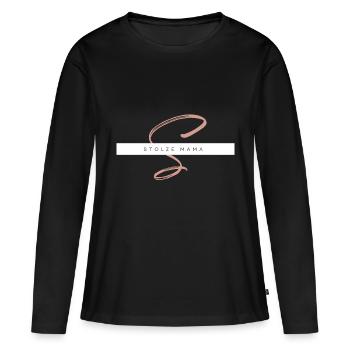 Stolze Mama - Frauen Premium Bio Langarmshirt - Schwarz - Vorne - Julia (174cm)