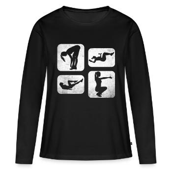 Sport Fitness 2 - Frauen Premium Bio Langarmshirt - Schwarz - Vorne - Julia (174cm)
