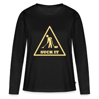 Suck It CrossWalk - T-shirt manches longues Premium bio Femme - noir - Devant - Julia (174cm)