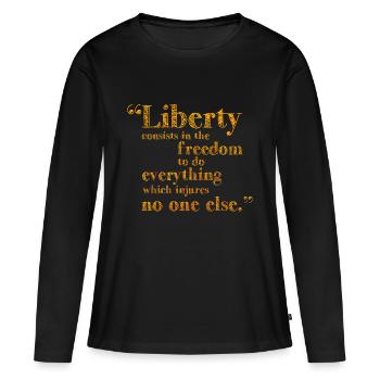 Freiheit Menschenrechte - Frauen Premium Bio Langarmshirt - Schwarz - Vorne - Julia (174cm)