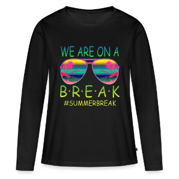 Abschlussfeier 2024 Abiturfeier - Frauen Premium Bio Langarmshirt - Schwarz - Vorne - Julia (174cm)