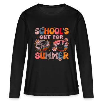 Abschlussfeier 2024 Abiturfeier - Frauen Premium Bio Langarmshirt - Schwarz - Vorne - Julia (174cm)