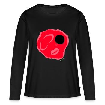 Spiegelei von Jess dem Drachen - Frauen Premium Bio Langarmshirt - Schwarz - Vorne - Julia (174cm)