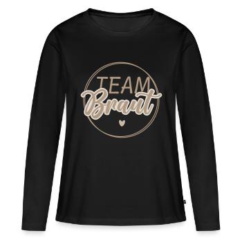 Team Braut im Kreis - Frauen Premium Bio Langarmshirt - Schwarz - Vorne - Julia (174cm)
