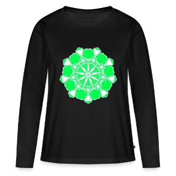 Pattern - Women's Premium Organic Long Sleeve Shirt - black - Front - Julia (174cm)