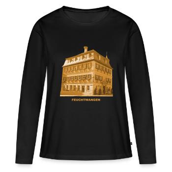 Feuchtwangen, Moyenne-Franconie, Ansbach, Franconie, Bavière - T-shirt manches longues Premium bio Femme - noir - Devant - Julia (174cm)