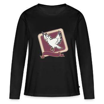 Oiseau - T-shirt manches longues Premium bio Femme - noir - Devant - Julia (174cm)