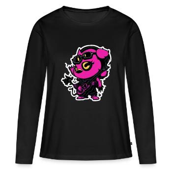 Canard de roche - T-shirt manches longues Premium bio Femme - noir - Devant - Julia (174cm)