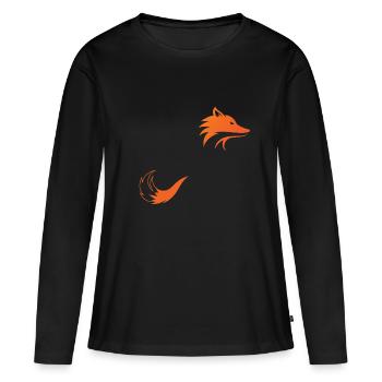 Renard - T-shirt manches longues Premium bio Femme - noir - Devant - Julia (174cm)