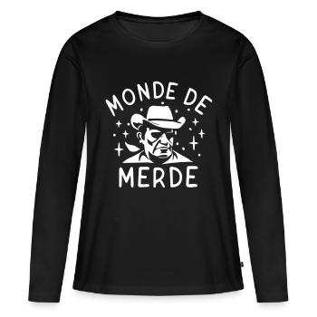 citation humour film - T-shirt manches longues Premium bio Femme - noir - Devant - Julia (174cm)