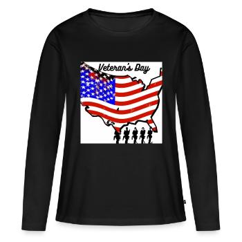 Veteranen, Veteranen, Waffenstillstand. - Frauen Premium Bio Langarmshirt - Schwarz - Vorne - Julia (174cm)