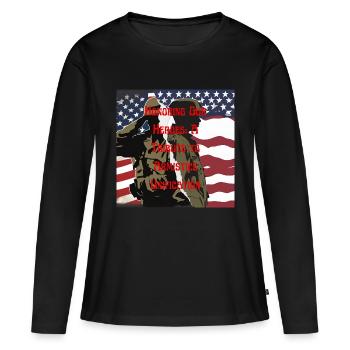 Veteranen, Veteranen, Waffenstillstand. - Frauen Premium Bio Langarmshirt - Schwarz - Vorne - Julia (174cm)