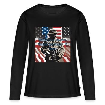 Veteranen, Veteranen, Waffenstillstand. - Frauen Premium Bio Langarmshirt - Schwarz - Vorne - Julia (174cm)
