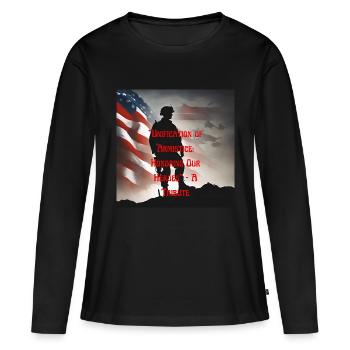 Veteranen, Veteranen, Waffenstillstand. - Frauen Premium Bio Langarmshirt - Schwarz - Vorne - Julia (174cm)