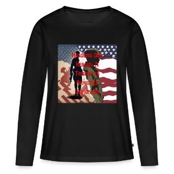 Veteranen, Veteranen, Waffenstillstand. - Frauen Premium Bio Langarmshirt - Schwarz - Vorne - Julia (174cm)