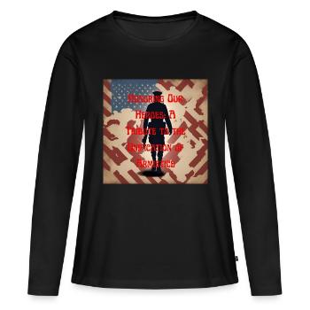 Veteranen, Veteranen, Waffenstillstand. - Frauen Premium Bio Langarmshirt - Schwarz - Vorne - Julia (174cm)