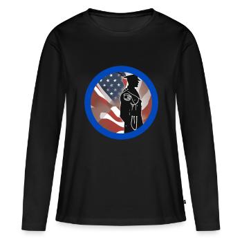 Vétérans,ancien combattant,armistice,us army,navy, - T-shirt manches longues Premium bio Femme - noir - Devant - Julia (174cm)