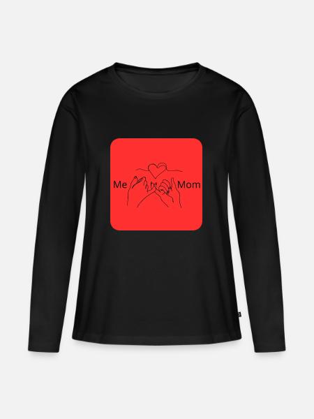 Liebe Mama, - Frauen Premium Bio Langarmshirt - Schwarz
