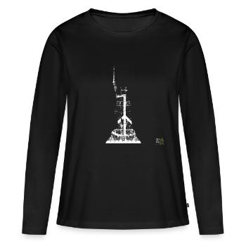 Monument Hermann : l’enfer de la paix - T-shirt manches longues Premium bio Femme - noir - Devant - Julia (174cm)