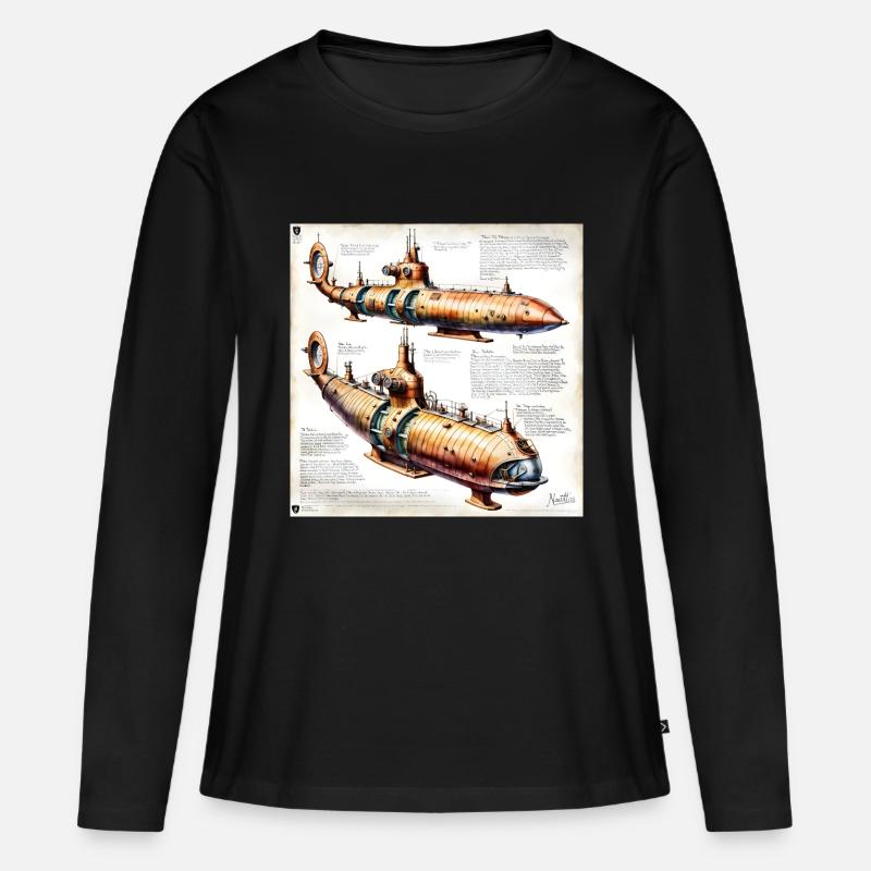 U-Boot #3 - Frauen Premium Bio Langarmshirt - Schwarz