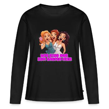 Junggesellinnenabschied - Brautjungfern - Frauen Premium Bio Langarmshirt - Schwarz - Vorne - Julia (174cm)