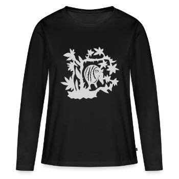 Tatou gris - T-shirt manches longues Premium bio Femme - noir - Devant - Julia (174cm)