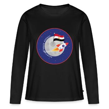 Agence spatiale égyptienne - T-shirt manches longues Premium bio Femme - noir - Devant - Julia (174cm)