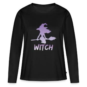 Witch - Frauen Premium Bio Langarmshirt - Schwarz - Vorne - Julia (174cm)