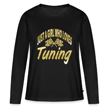 Tuning - Women's Premium Organic Long Sleeve Shirt - black - Front - Julia (174cm)
