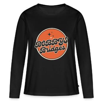 Bobbys Bridges - Frauen Premium Bio Langarmshirt - Schwarz - Vorne - Julia (174cm)